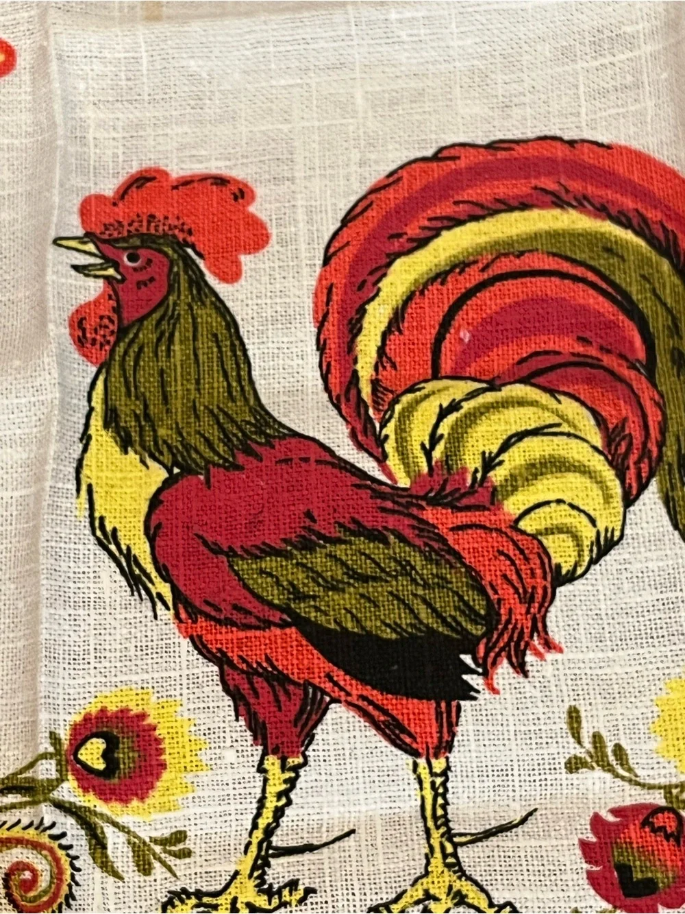 Vintage  Kitchen Dish Tea Towel LINEN  New Old Stock NOS  Roasters